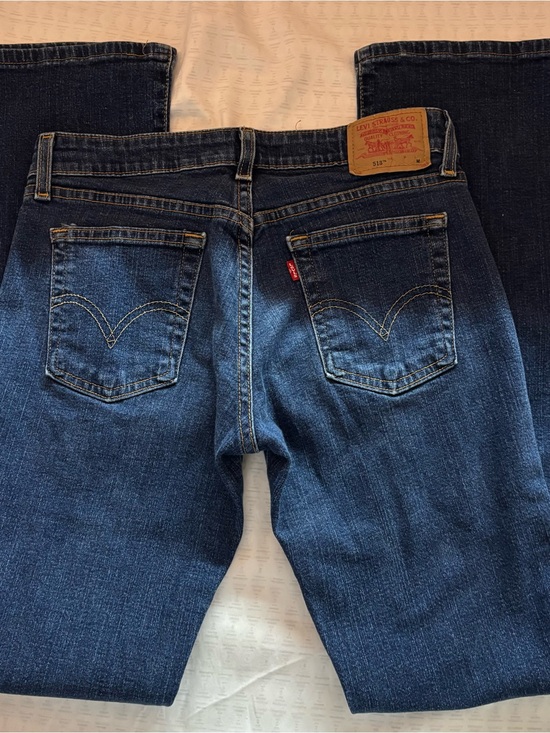 Levi's Denim - Y2K Lowrise Levi's 518 Straight Dark Blue Jeans with Signature Red Tab
